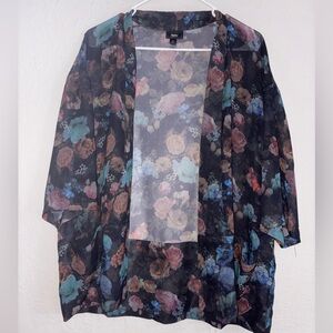Floral Sheer Kimono Cardigan